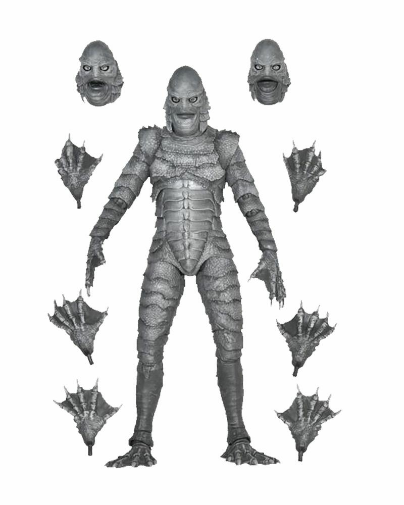 Action Figures | Universal Monsters: Ultimate Action Figure: The Creature From The Black Lagoon (Black & White) Action Figures Action Figures