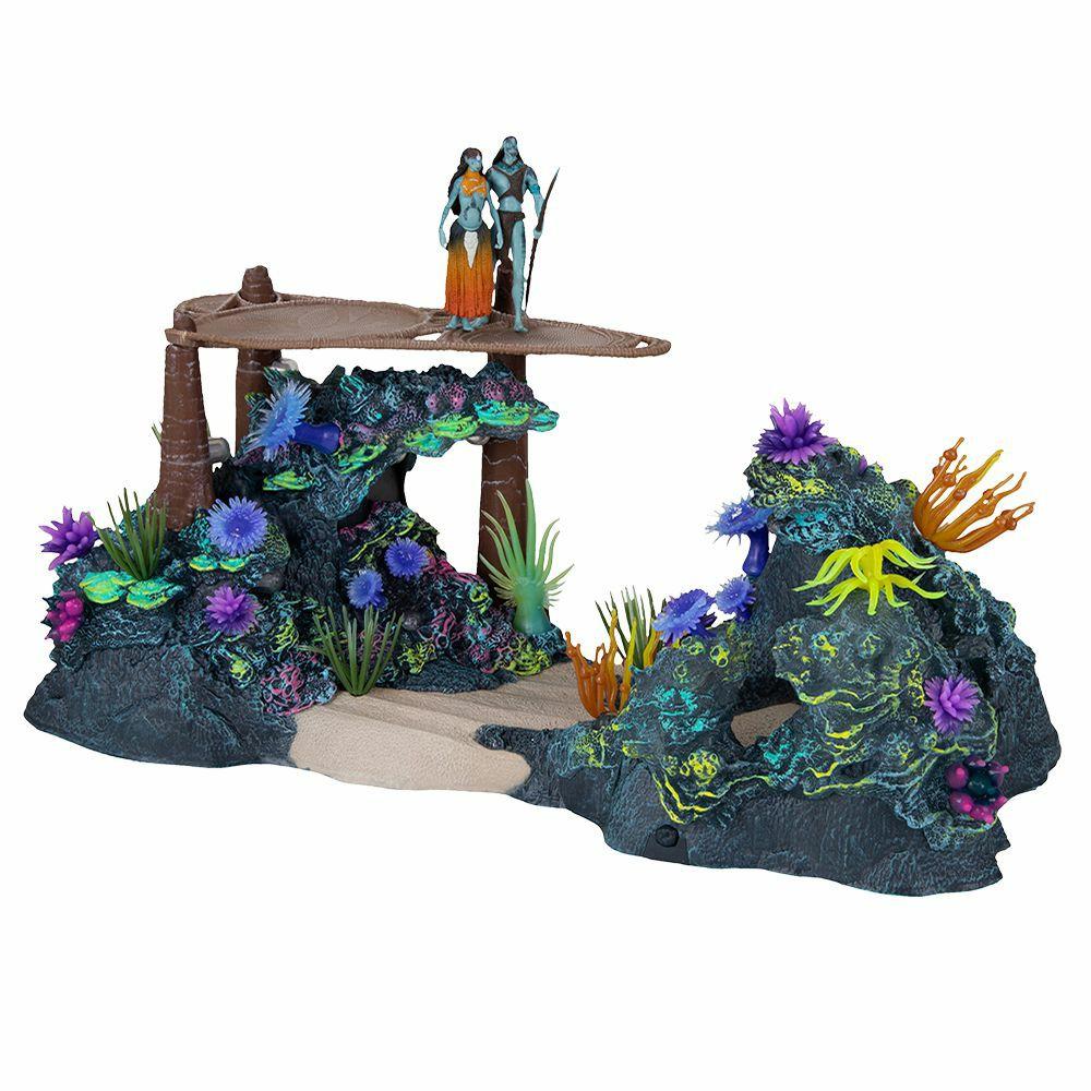 Vehicles & Playsets | Avatar: The Way Of Water: World Of Pandora Deluxe Action Figure Playset: Metkayina Reef With Tonowari & Ronal Action Figures Action Figures